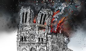 Notre-Dame v plamenech