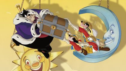 Tři mušketýři: Mickey, Donald a Goofy