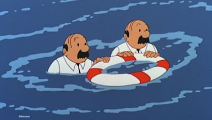 Tintin a jezero žraloků