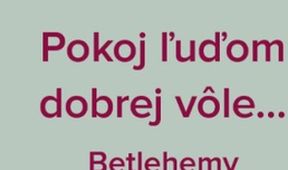 Pokoj ľuďom dobrej vôle
